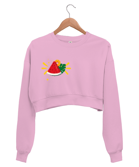 Tisho - watermelon Kadın Crop Sweatshirt