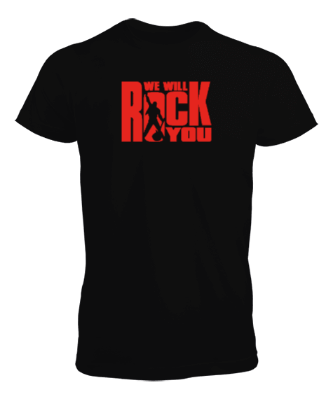 Tisho - We Will Rock You Desenli T-shirt Erkek Tişört