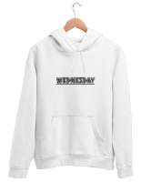 Wednesday Beyaz Unisex Kapşonlu Sweatshirt - Tisho