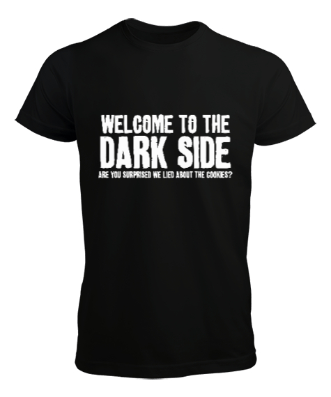 Tisho - Welcome to the Dark Side Baskılı Siyah Erkek Tişört