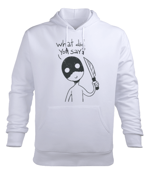 Tisho - What Did You Say? Erkek Kapüşonlu Hoodie Sweatshirt