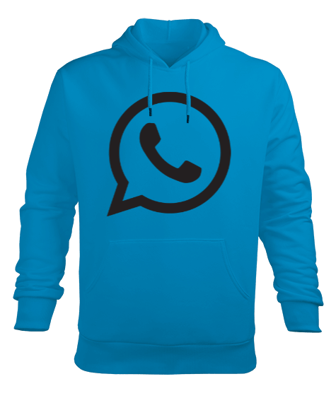 Tisho - WhatsApp Logo Erkek Kapüşonlu Hoodie Sweatshirt