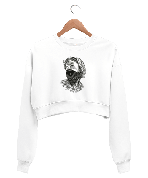 Tisho - White Gang Kadın Crop Sweatshirt
