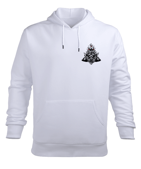 Tisho - white samurai Erkek Kapüşonlu Hoodie Sweatshirt