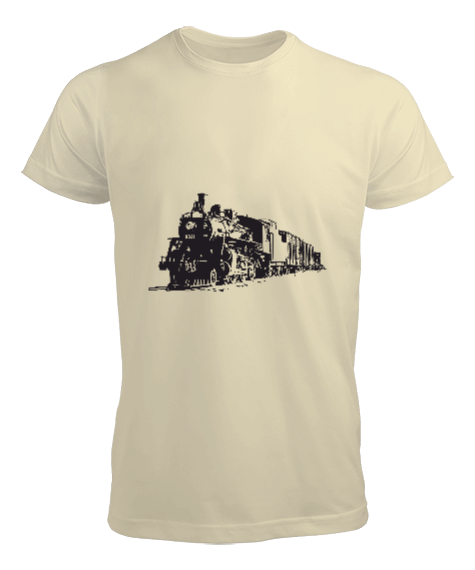 Tisho - White, Train Printing Erkek Tişört