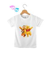 Winnie The Pooh Tigger and Winnie Beyaz Çocuk Unisex - Tisho