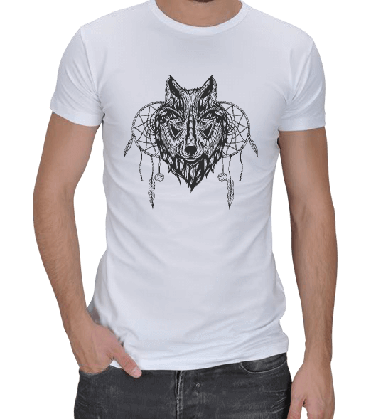Tisho - Wolf Dreamcatcher Erkek Regular Kesim Tişört