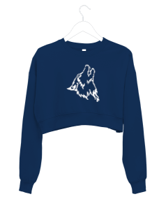 Tisho - Wolf Kadın Crop Sweatshirt