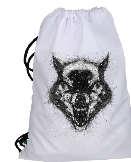 Tisho - Wolf Tasarımlı Çanta Büzgülü spor çanta