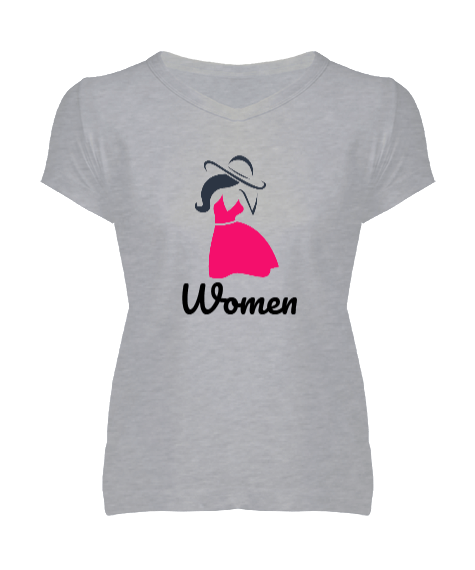 Tisho - Women Kadın V Yaka Tişört