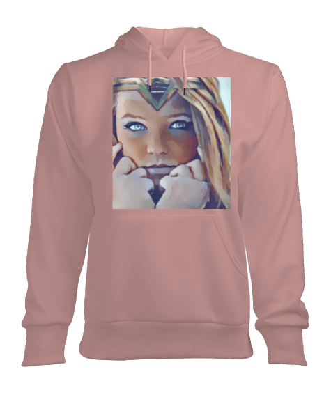 Tisho - wonder woman baskılı tasarım Kadın Kapşonlu Hoodie Sweatshirt