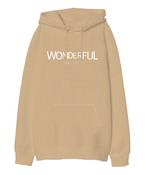 Tisho - Wonderful Oversize Unisex Kapüşonlu Sweatshirt