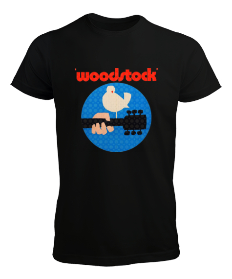 Tisho - Woodstock Siyah Erkek Tişört
