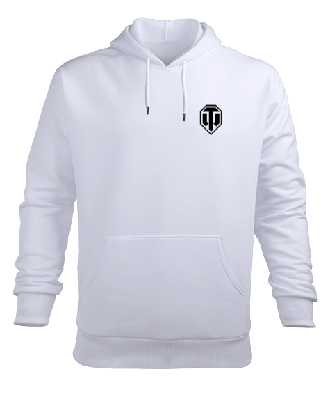 Tisho - World Of Tanks Logo Erkek Kapüşonlu Hoodie Sweatshirt