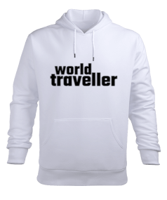 Tisho - World Traveller Erkek Kapüşonlu Hoodie Sweatshirt