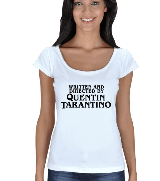 Tisho - Written and Directed by Quentin Tarantino - siyah Kadın Açık Yaka