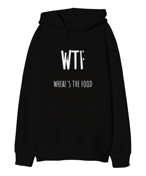 Tisho - WTF Tasarımlı Oversize Unisex Kapüşonlu Sweatshirt