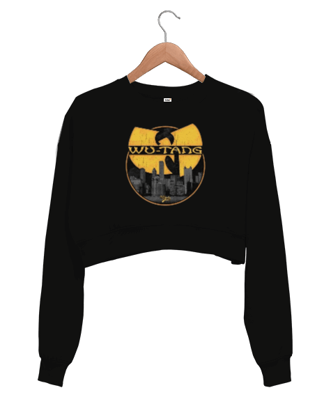 Tisho - Wu-Tang Clan Rap Tasarım Baskılı Kadın Crop Sweatshirt