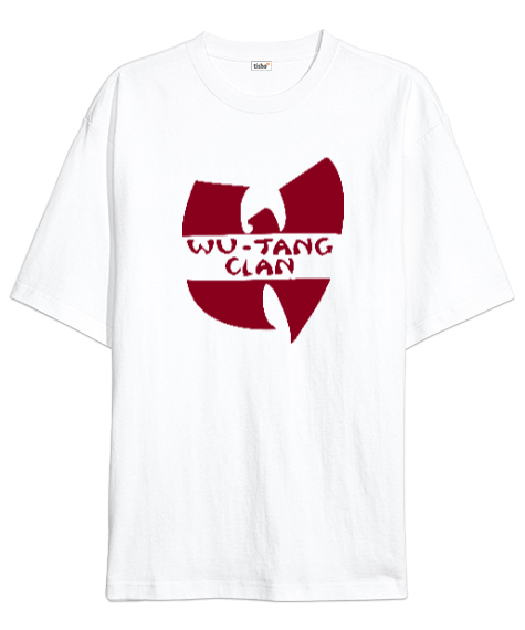 Tisho - Wu-Tang Old Red Beyaz Oversize Unisex Tişört