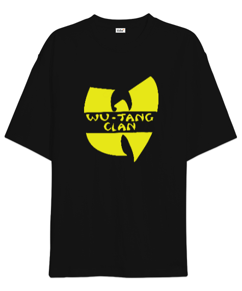 Tisho - Wu-Tang Old Yellow Siyah Oversize Unisex Tişört