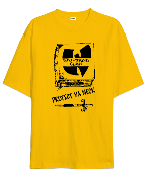 Tisho - Wu-Tang ProtectYa Neck Sarı Oversize Unisex Tişört