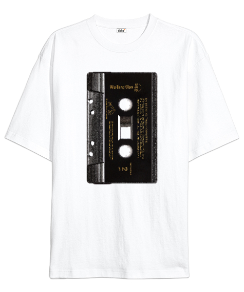 Tisho - Wu-Tang tape Beyaz Oversize Unisex Tişört