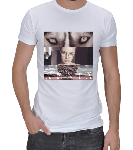 Tisho - Xenia Kurt Tasarım Erkek T Shirt Erkek Regular Kesim Tişört