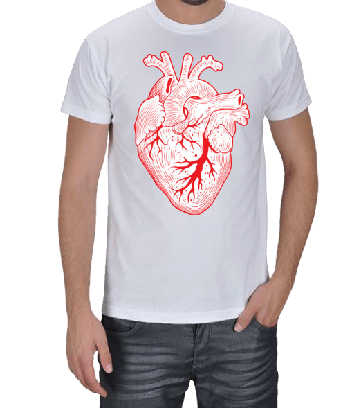 Tisho - XL-Kalp Erkek Tişört
