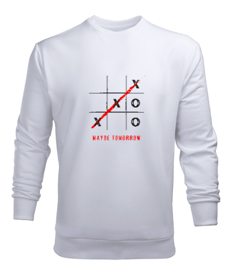 Tisho - XoX Maybe Tomorrow Belki Yarın Oyuncu Özel Tasarım Beyaz Erkek Sweatshirt