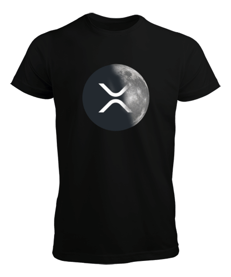 Tisho - XRP to the Moon v1T Black Erkek Tişört