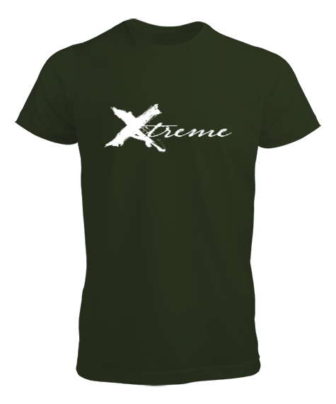 Tisho - Xtreme - Extrem Slogan Haki Yeşili Erkek Tişört