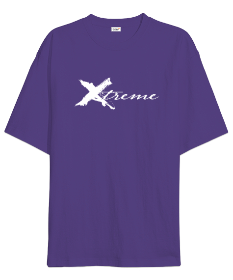 Tisho - Xtreme - Extrem Slogan Mor Oversize Unisex Tişört