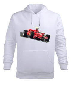 Yalımca yarış arabası Erkek Kapüşonlu Hoodie Sweatshirt - Thumbnail
