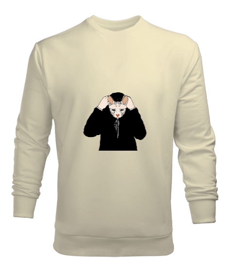 Tisho - Yalnız Erkeğin kedisi Erkek Sweatshirt