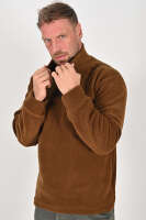 Yarım Fermuarlı Kahverengi Polar Mont - Kışlık, Dayanıklı, Rahat - Unisex - Tisho