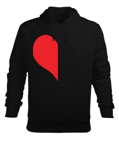 yarım kalp Erkek Kapüşonlu Hoodie Sweatshirt - Tisho
