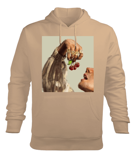 Tisho - Yasak Kiraz Erkek Kapüşonlu Hoodie Sweatshirt