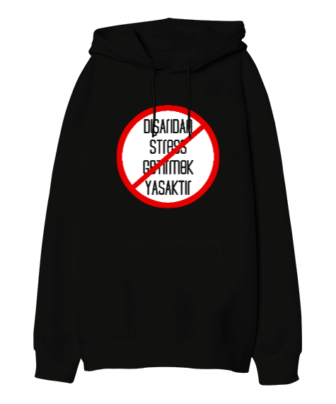 Tisho - Yasak Oversize Unisex Kapüşonlu Sweatshirt