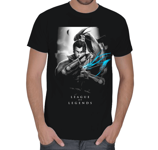 Tisho - Yasuo T-Shirt Siyah Erkek Tişört