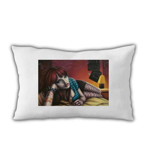Tisho - yatan kadın resımlı yastık kılıfı Uyku Yastık Kılıfı