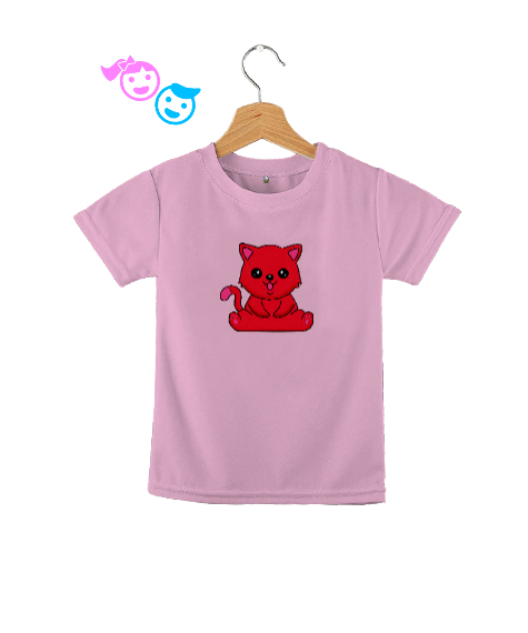 Tisho - Yavru Kedi Pembe Çocuk Unisex