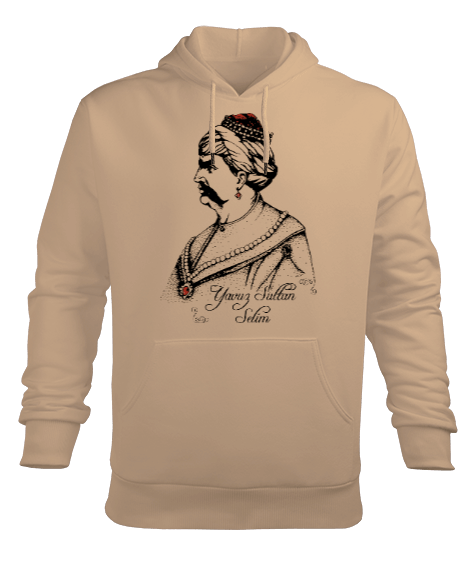 Tisho - Yavuz Sultan Selim Karakalem Erkek Kapüşonlu Hoodie Sweatshirt