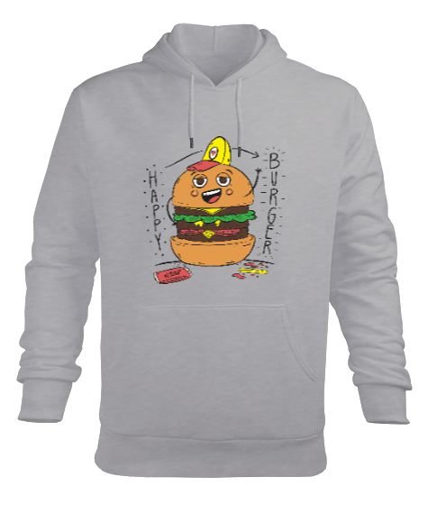 Tisho - yemek baskılı Erkek Kapüşonlu Hoodie Sweatshirt