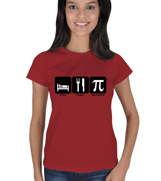 Tisho - Yemek Uyku ve Matematik BK Kadın Tişört