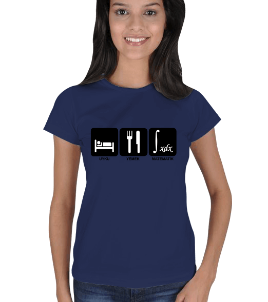 Tisho - Yemek Uyku ve Matematik İBL Kadın Tişört