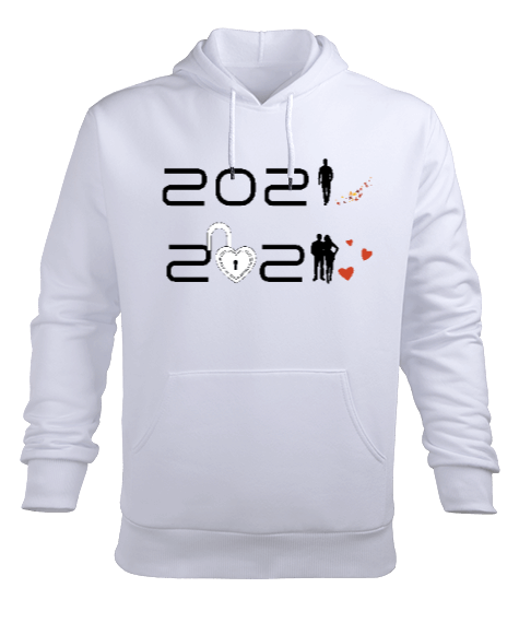 Tisho - Yeni Yıl Yeni Sevgili Erkek Kapüşonlu Hoodie Sweatshirt