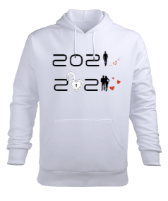 Yeni Yıl Yeni Sevgili Erkek Kapüşonlu Hoodie Sweatshirt - Thumbnail