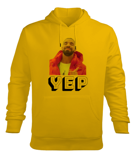 Tisho - Yep/Nope Erkek Kapüşonlu Hoodie Sweatshirt