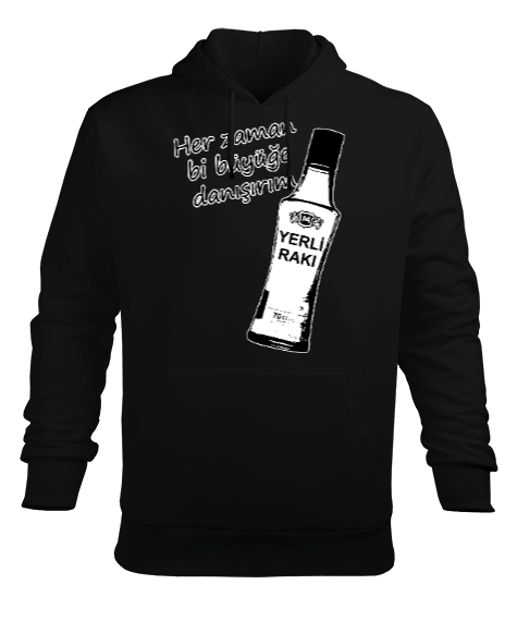 Tisho - Yerli Rakı Erkek Kapüşonlu Hoodie Sweatshirt