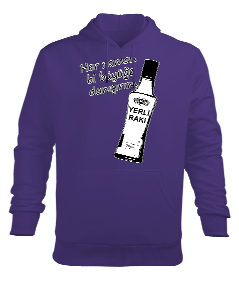 Tisho - Yerli Rakı Erkek Kapüşonlu Hoodie Sweatshirt